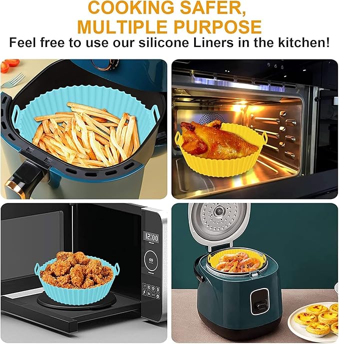 AIR FRYER SILICONE REUSABLE TRAYS⭐⭐⭐(Pack of 2 )
