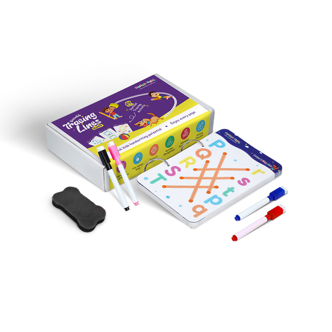 Reusable Tracing Line book to improve HAND WRITING For kids