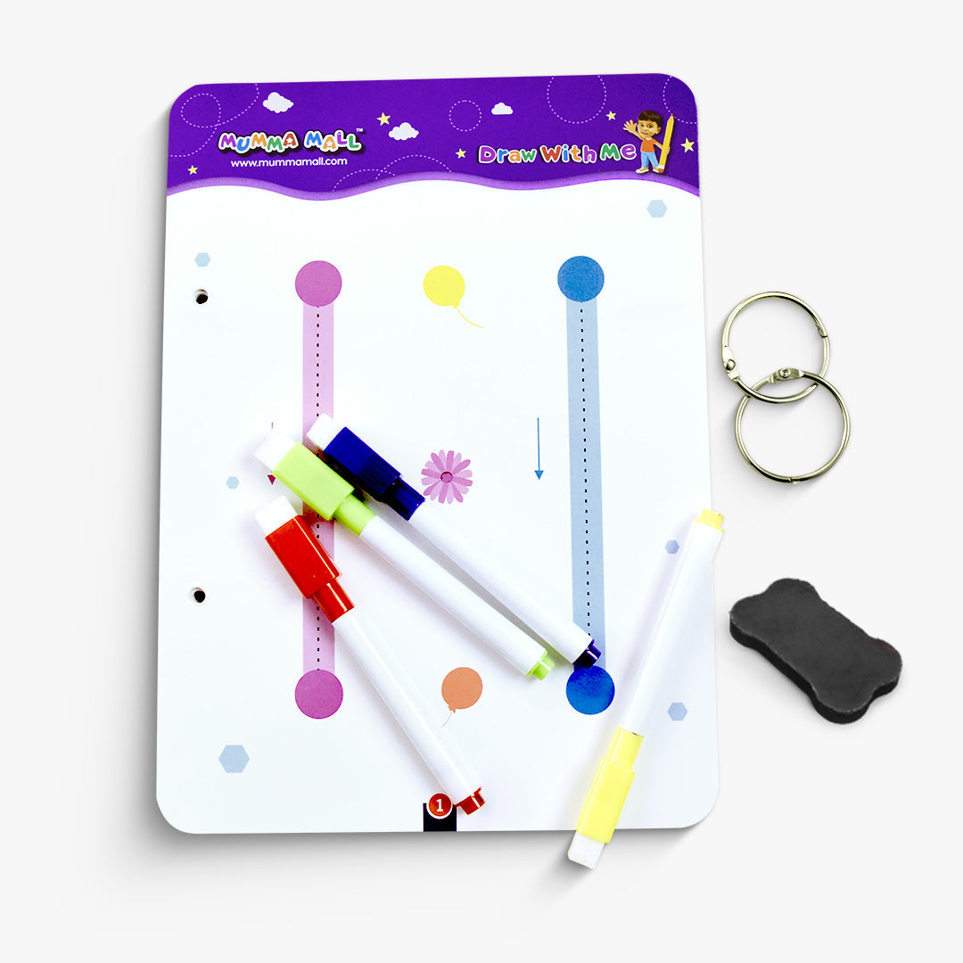 Reusable Tracing Line book to improve HAND WRITING For kids