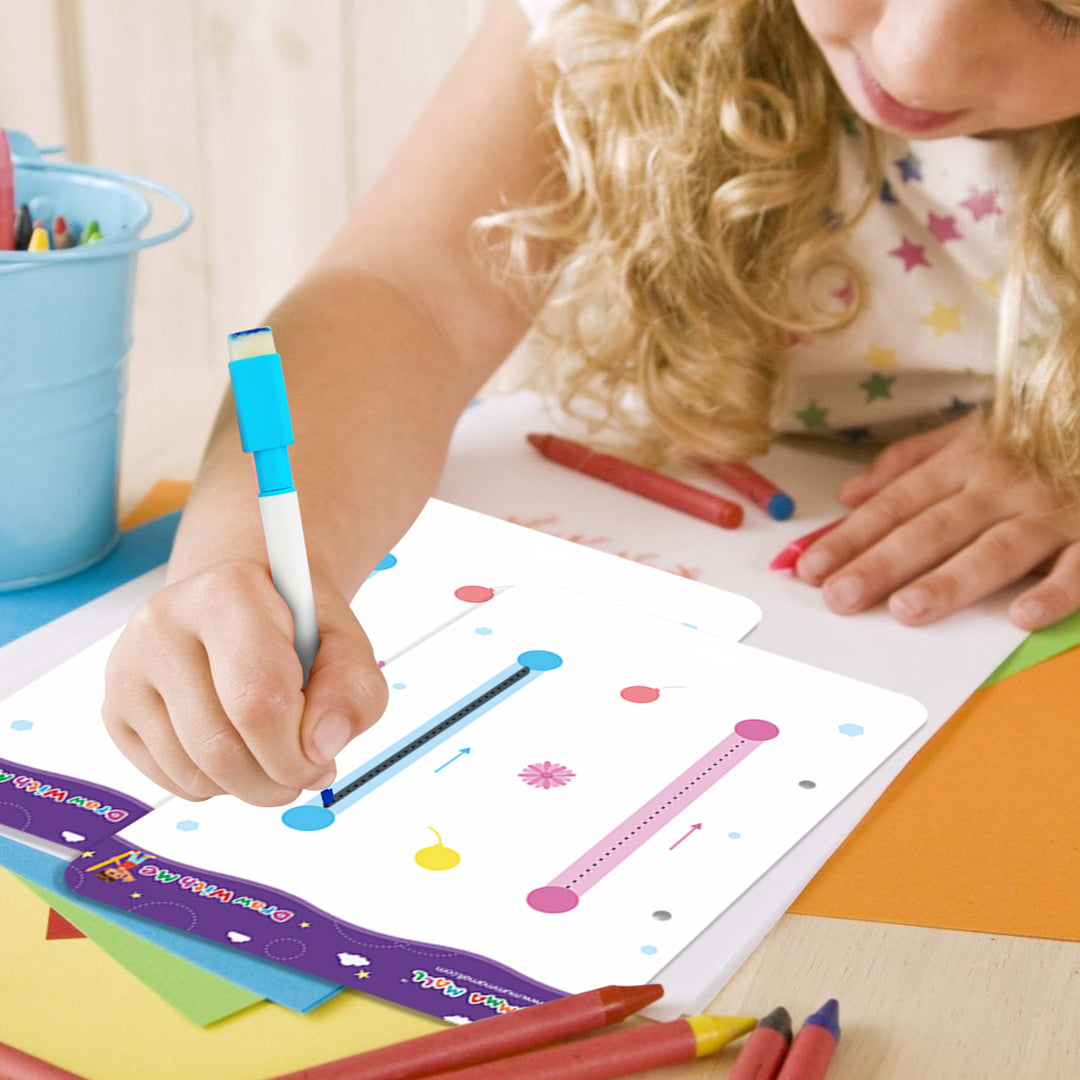 Reusable Tracing Line book to improve HAND WRITING For kids