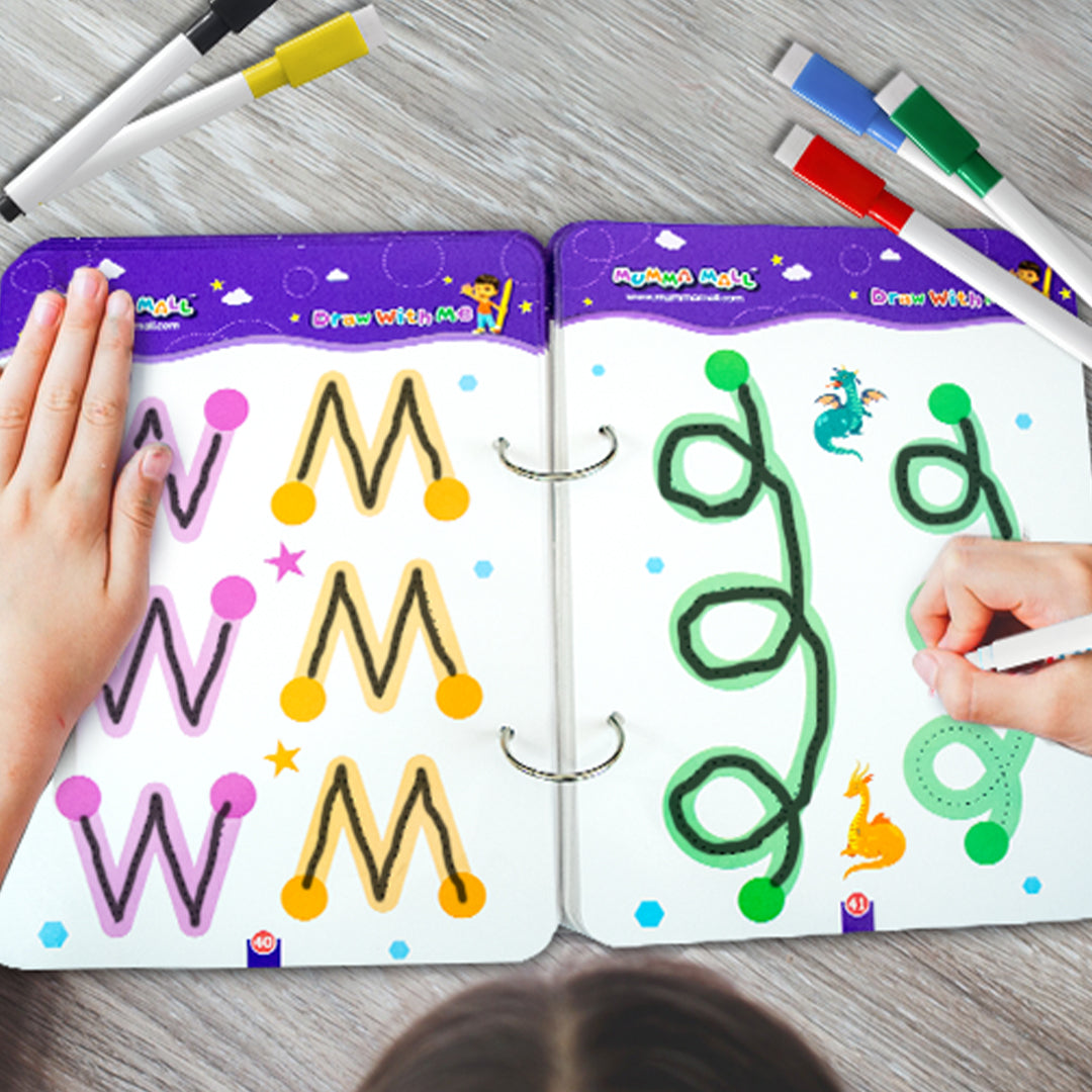 Reusable Tracing Line book to improve HAND WRITING For kids