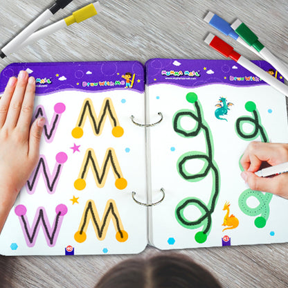 Reusable Tracing Line book to improve HAND WRITING For kids
