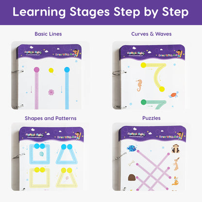 Reusable Tracing Line book to improve HAND WRITING For kids