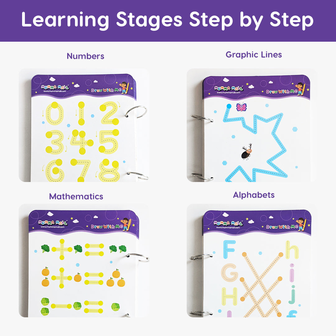 Reusable Tracing Line book to improve HAND WRITING For kids